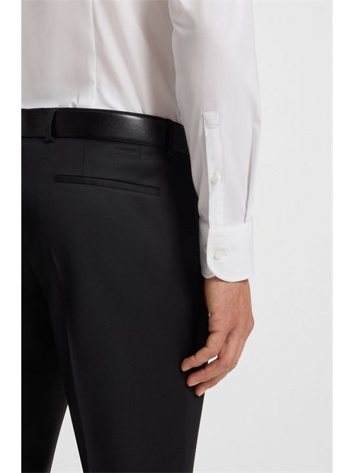 Camicia slim fit in popeline di cotone elasticizzato facile da stirare BOSS | H-HANK-KENT-C1-214/100-50469345